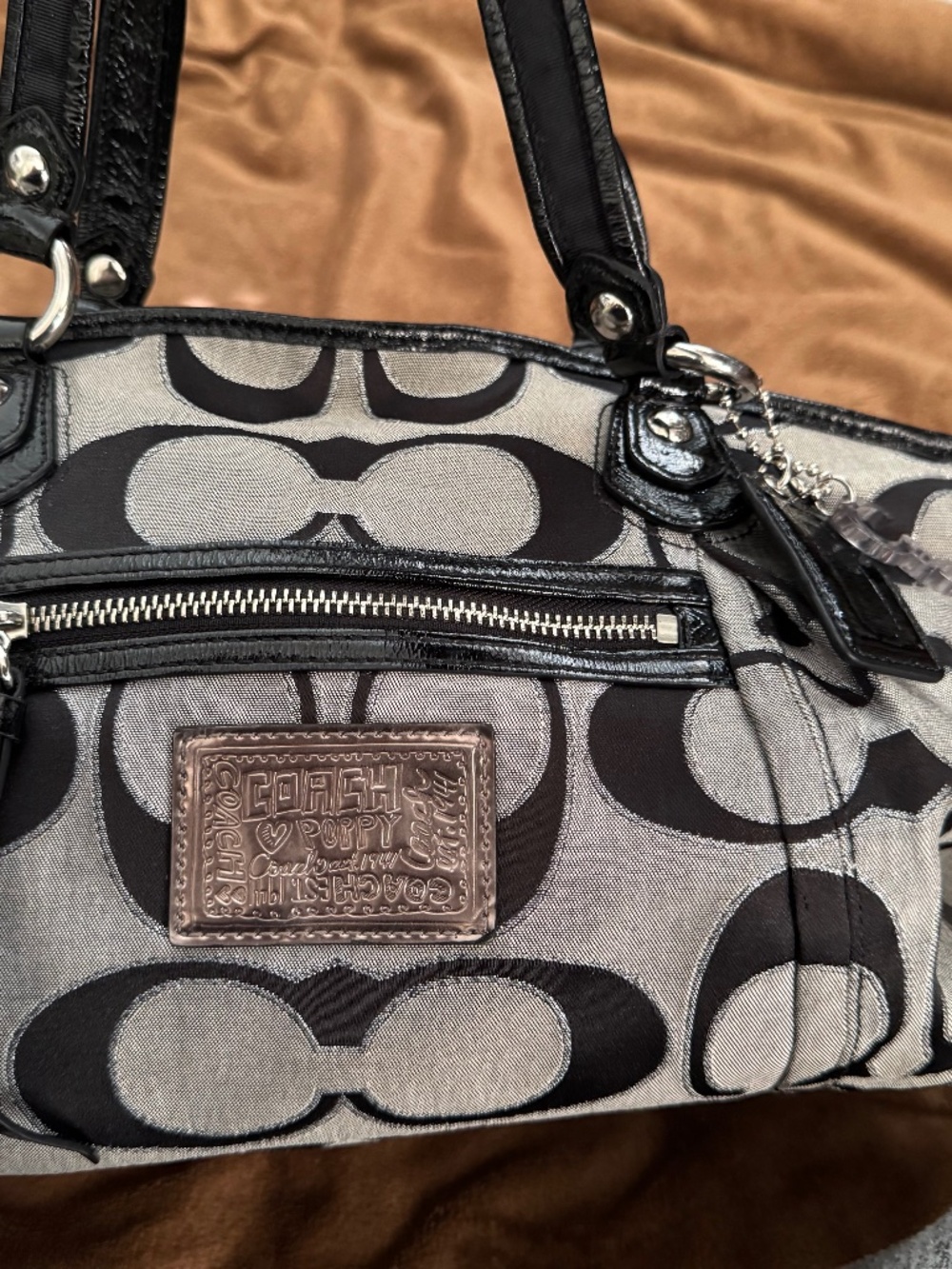 Coach Poppy Op Art Glam Tote 16295